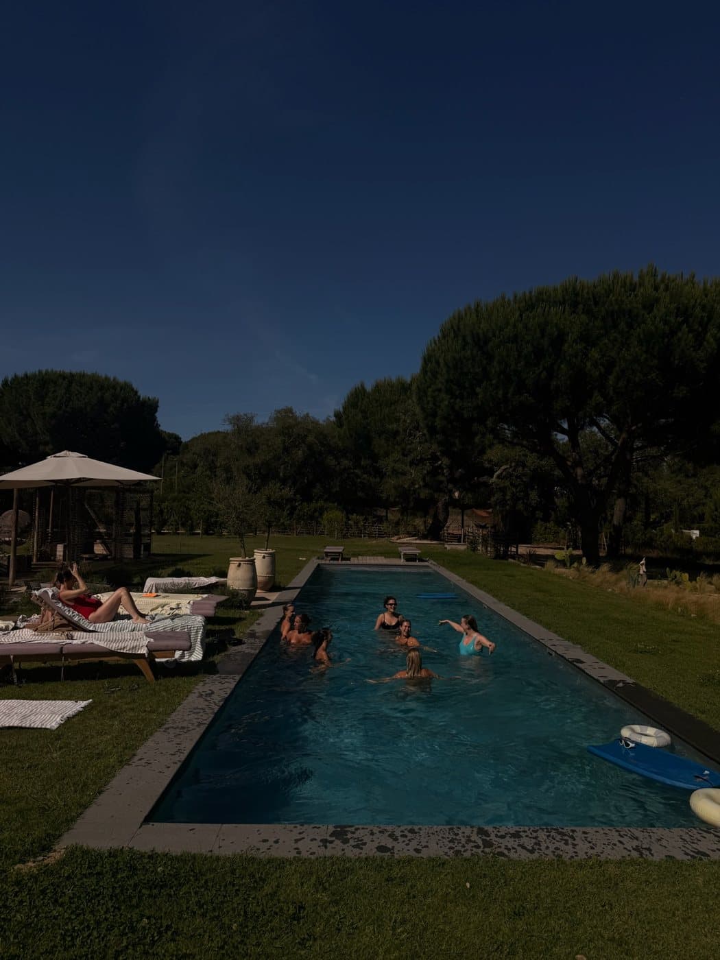Swimming in the pool